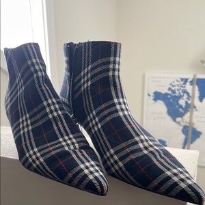 ZARA Plaid Ankle Boots Size 8.5 / EUR 39
